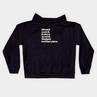 Simple Machines List Kids Hoodie